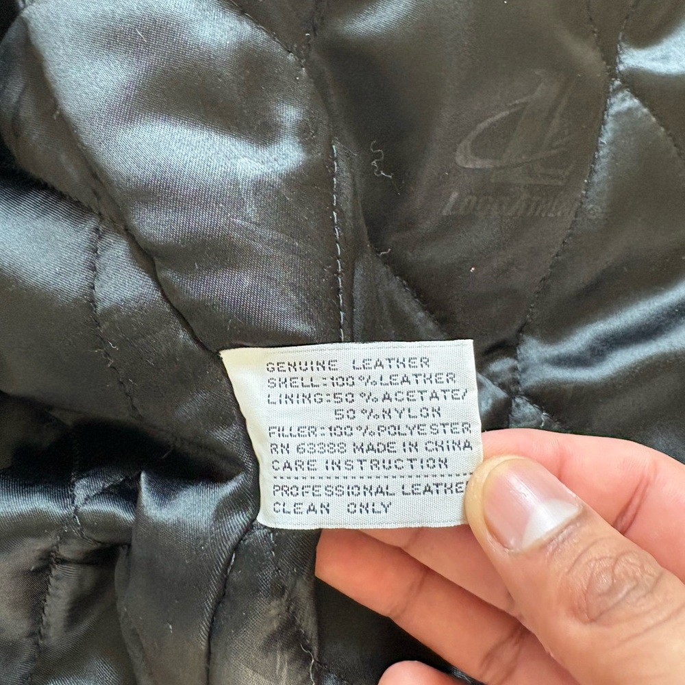 Detroit Lions Logo Athletic Sharktooth Vintage 90s Leather Jacket Moore Signed L - Picture 16 of 16